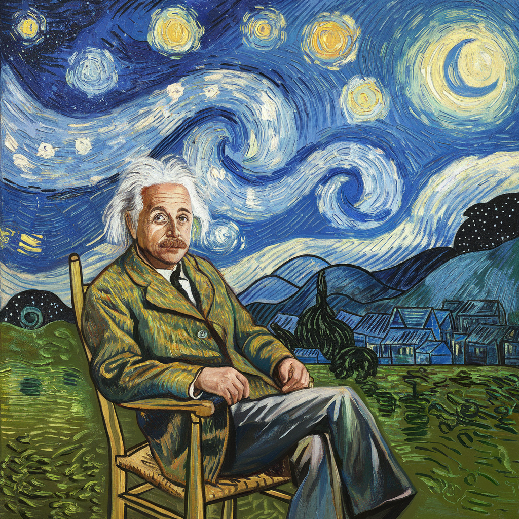 Albert Einstein - Starry Starry Night